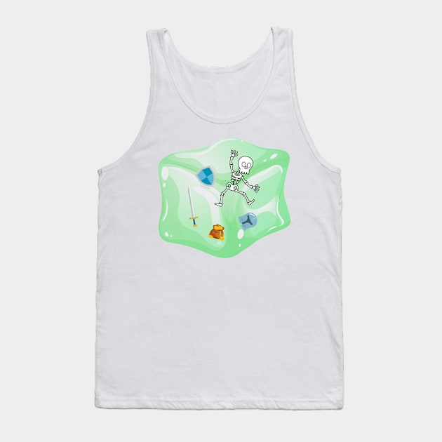 Gelatinous Cube - Green Tank Top by NerdySparkleGoth